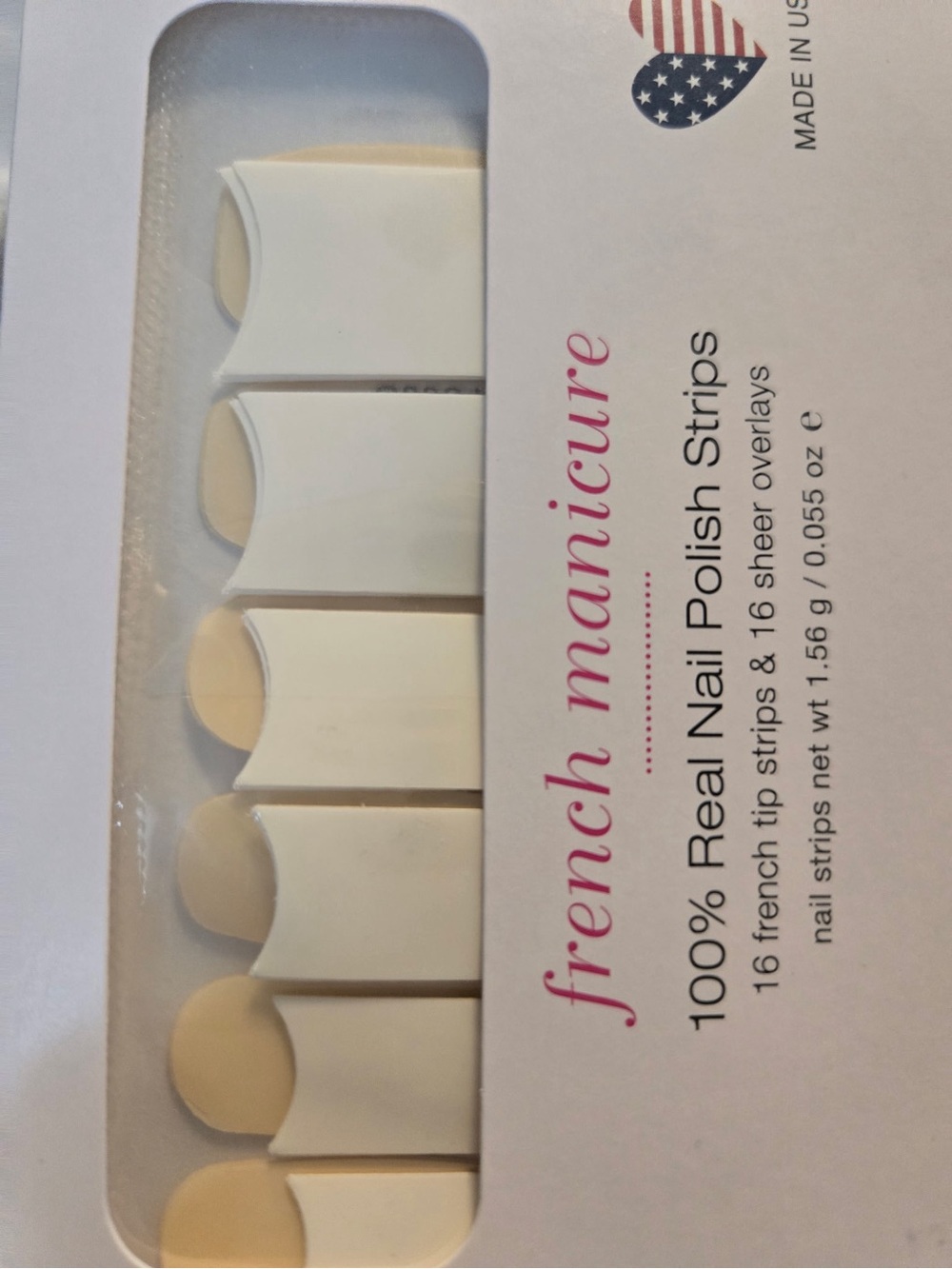 Color Street French Manicure Nail Strips - White & Cream Sheer